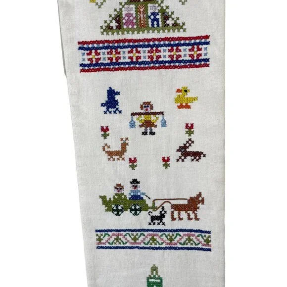 Columbia Minerva Corp 1973 Cross Stitch Bell Pull No 6536 Home Decor Folk Art - Picture 6 of 11